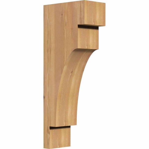 Ekena Millwork Mediterranean Smooth Corbel, Western Red Cedar, 5 1/2"W x 10"D x 26"H COR06X10X26MED00SWR - main